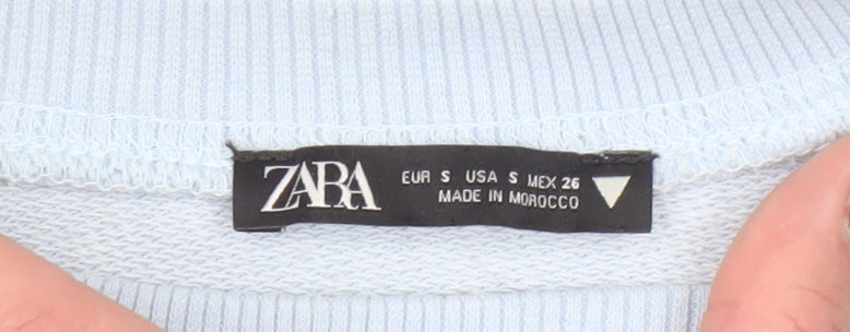 Womens UK Size S Zara Blue Pullover Sweatshirt