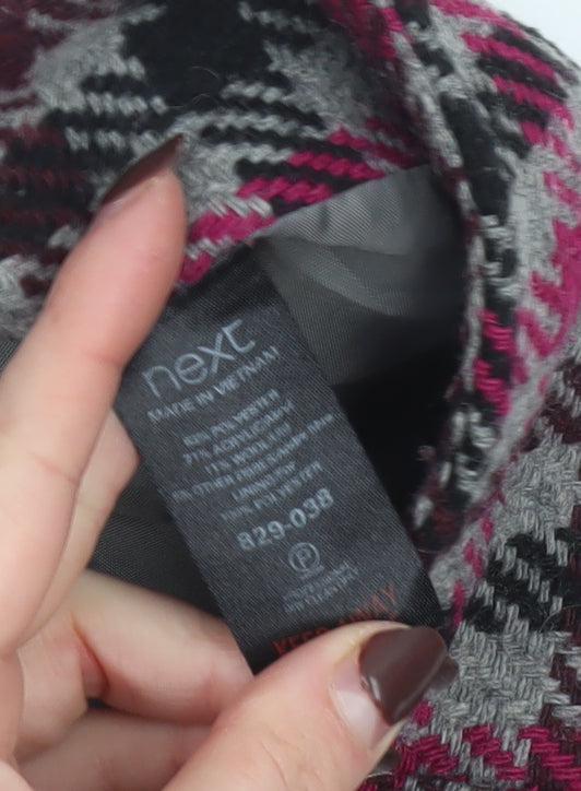 Next Women’s Multicoloured Check Tweed Pencil Skirt Size 8