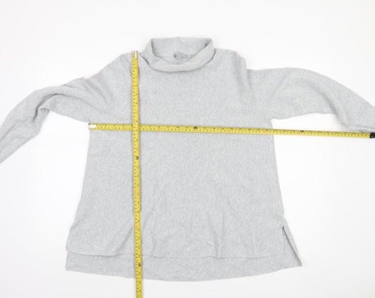 COS Womens Grey Roll Neck Cotton Jumper Size 12
