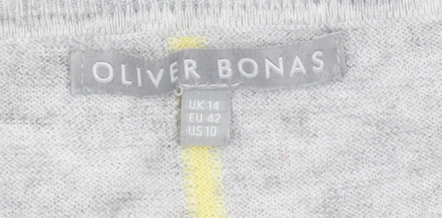 Womens UK Size 14 Oliver Bonas Grey Pullover Jumper