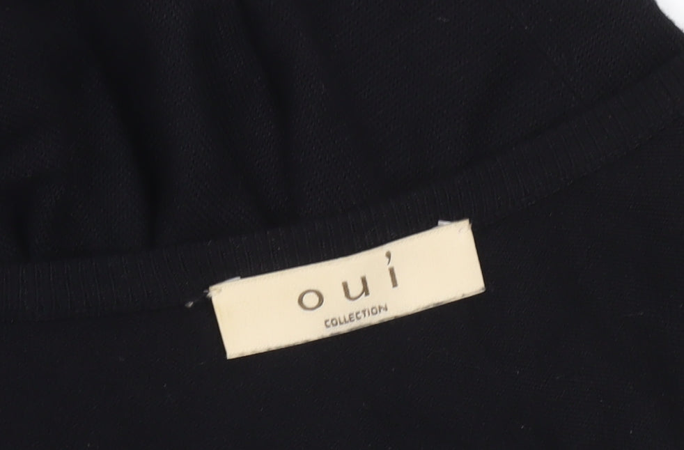 Womens UK Size 14 Oui Black Tunic Jumper