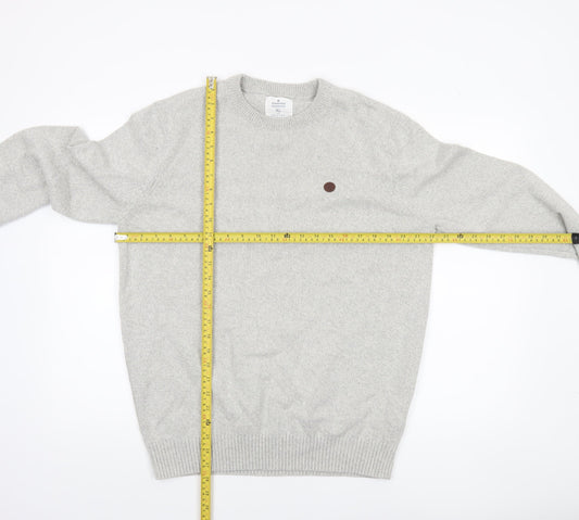 Springfield Men’s Grey Cotton Knit Pullover Jumper XL