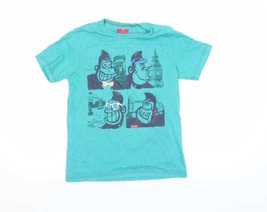Boys UK Size 8 Years NEXT Blue Basic T-Shirt