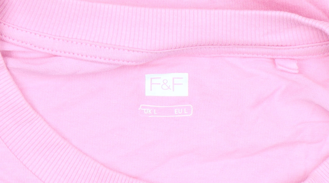 F&F Women’s Pink Ibiza Graphic Cotton T-Shirt Size L