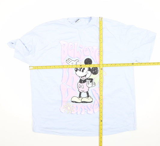Disney Mickey Mouse Blue Crew Neck T-Shirt Women’s Size 16 George