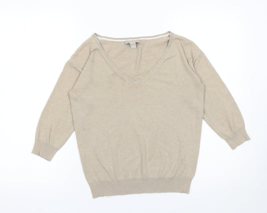 Womens UK Size XS Banana Republic Beige Pullover Jumper