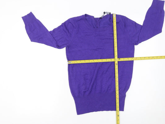 Womens UK Size XS French Connection Purple Cardigan Jumper