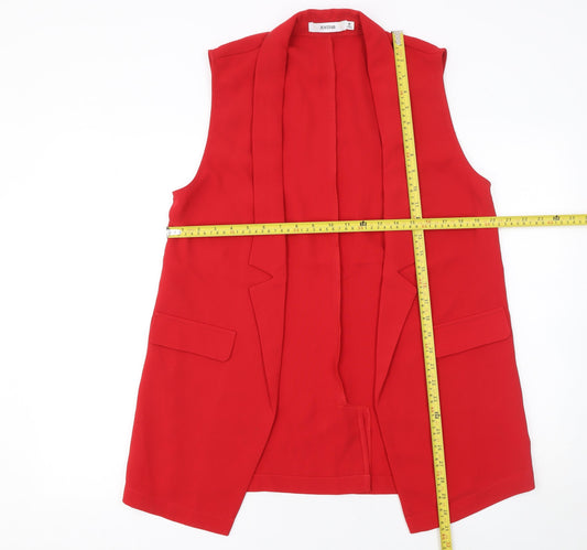 Womens UK Size M JustFab Regular Red Suit Waistcoat
