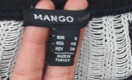 Womens UK Size 8 Mango Black Pullover Jumper