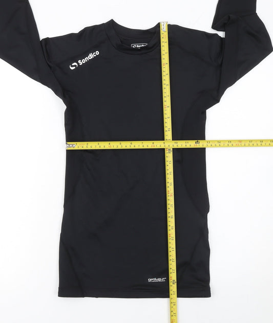 Sondico Men’s Black Long Sleeve Compression T-Shirt Size S