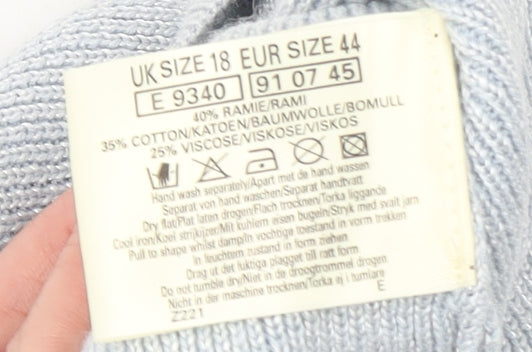 Womens UK Size 18 Modern Classics Blue Basic Tank