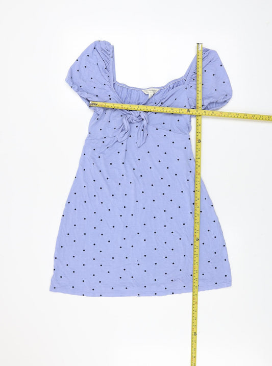 Miss Selfridge Women’s Blue Polka Dot A-Line Dress Size 10