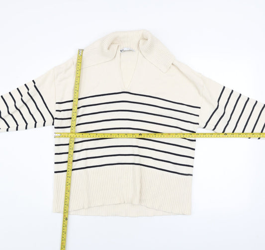 Womens UK Size S Zara Ivory Pullover Jumper