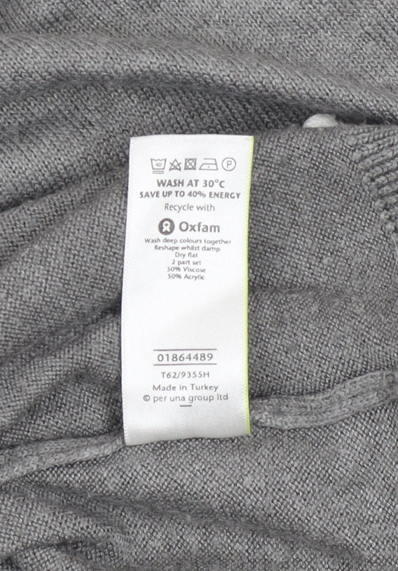 Womens UK Size 14 Marks and Spencer Grey Cardigan Jumper