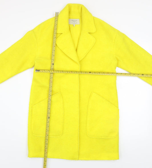 Womens UK Size S Zara Yellow Overcoat