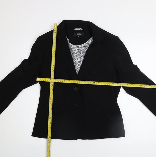 Marks and Spencer Women's Black Size 14 Tailored Blazer Jacket