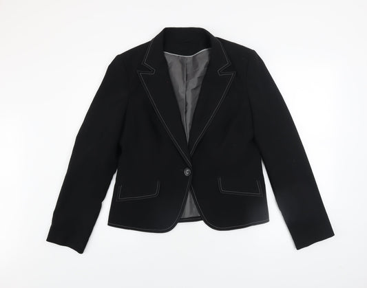 Womens UK Size 14 Dorothy Perkins Regular Black Blazer