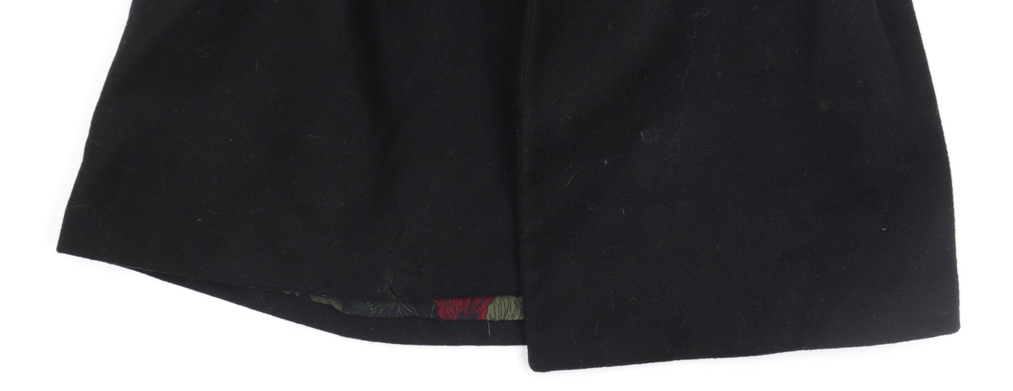 Womens UK Size XS Kaporal Black Overcoat