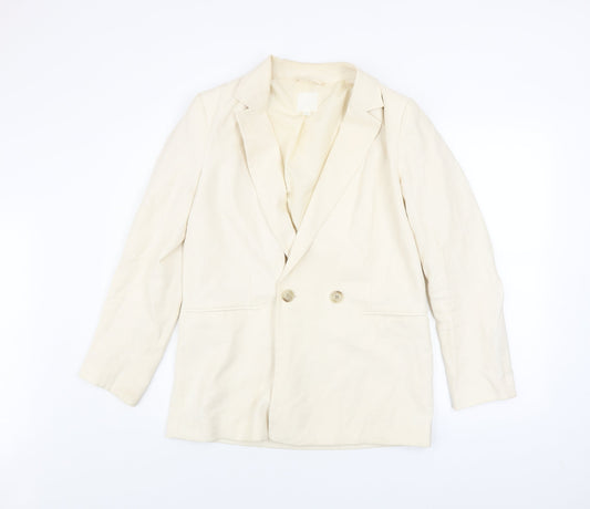 Womens UK Size 8 H&M Ivory Basic Jacket