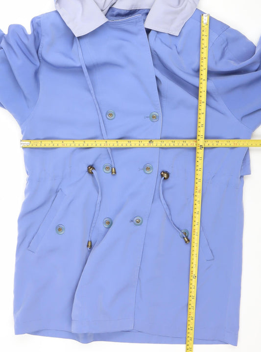Womens UK Size 10 Silkana Nuage Blue Rain Coat