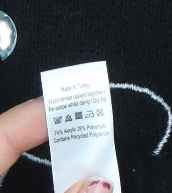 Disney Mickey & Friends at George Womens Black XL Sequin Christmas Jumper