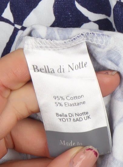 Womens UK Size 12 Bella di Notte Blue Basic T-Shirt
