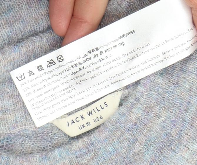 Womens UK Size 10 Jack Wills Grey Pullover Jumper