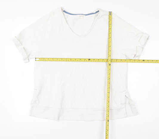 Womens UK Size M Marks and Spencer White Pullover Sweatshirt
