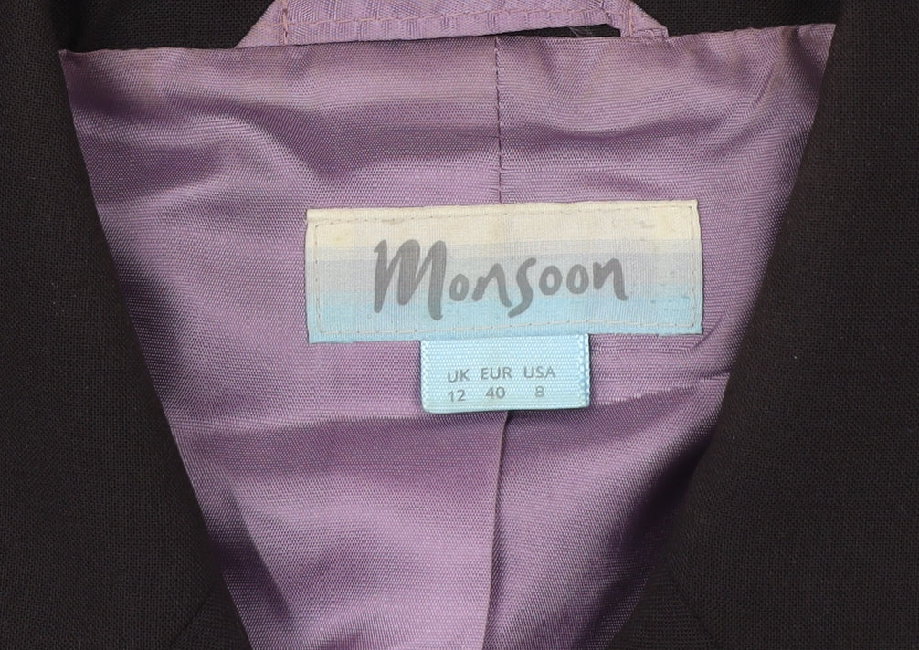 Womens UK Size 12 Monsoon Regular Black Blazer