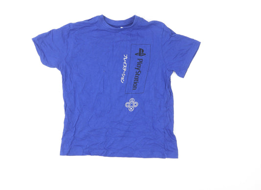 Boys UK Size 8-9 Years Primark Blue Basic T-Shirt