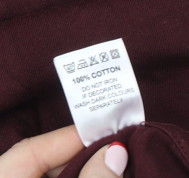 Unisex Adults UK Size L d&h t-shirtsuk Brown Basic T-Shirt
