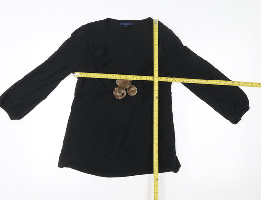 Womens UK Size 12 Boden Black Tunic Blouse