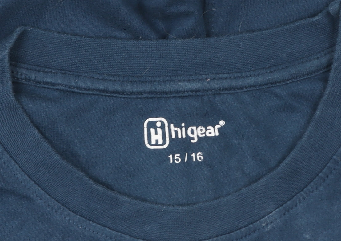 Boys UK Size 15-16 Years Hi Gear Blue BasicJersey T-Shirt