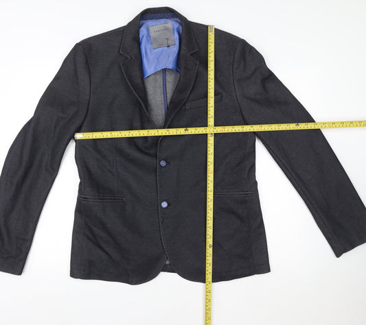 Unisex Adultss UK Size L Zara Regular Black Blazer
