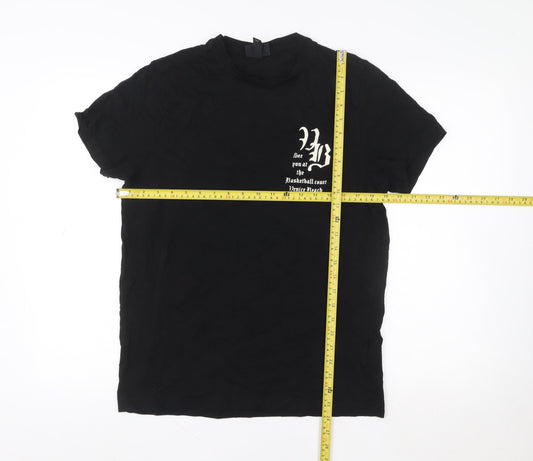 Womens UK Size M H&M Black Basic T-Shirt