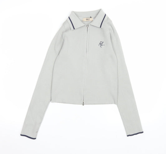 Womens UK Size S Riley Grey Basic Polo