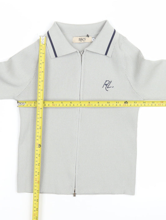 Womens UK Size S Riley Grey Basic Polo