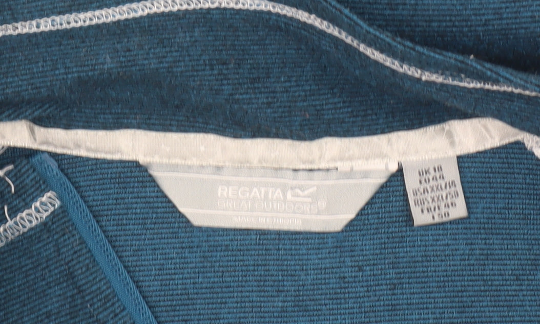 Regatta Women's Blue 1/4 Zip Pullover Sweatshirt Size 20 Outdoor Fleece