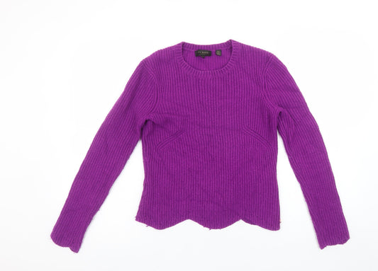 Womens UK Size S Ted Baker Purple Pullover Jumper