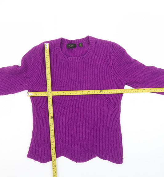 Womens UK Size S Ted Baker Purple Pullover Jumper