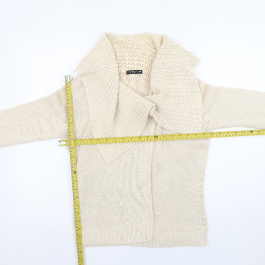 Womens UK Size M VILA Beige Cardigan Jumper