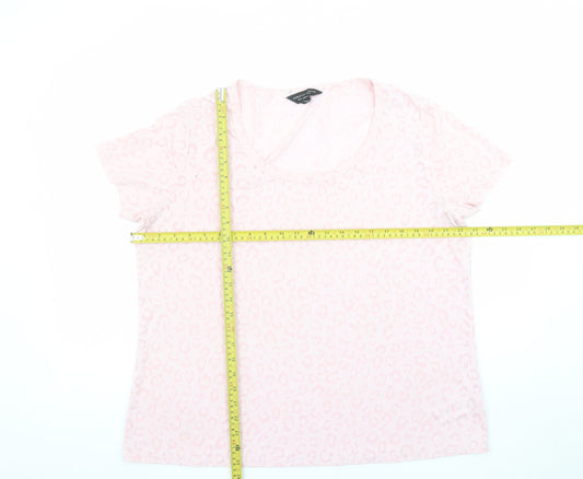 Womens UK Size 18 Dorothy Perkins Pink Basic T-Shirt