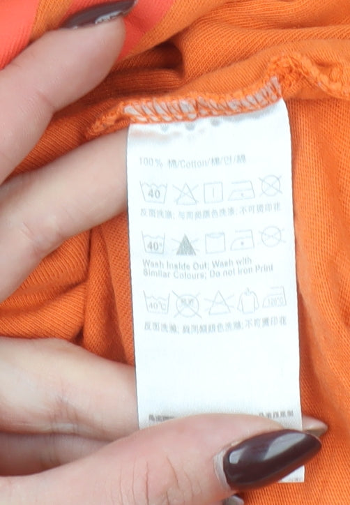 Mens UK Size XL Giordano Orange T-Shirt