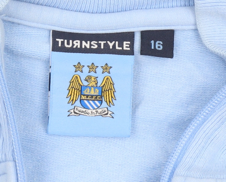 Boys UK Size 16 Years Turnstyle Blue Track Jacket