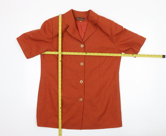 Womens UK Size 16 Créatine Collection Regular Orange Suit Jacket