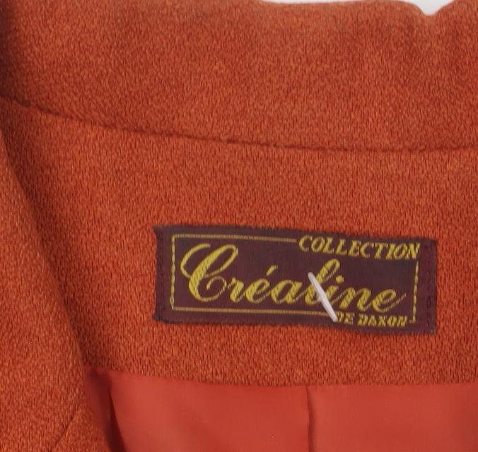 Womens UK Size 16 Créatine Collection Regular Orange Suit Jacket