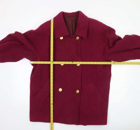 Womens UK Size 14 Marks and Spencer Red Pea Coat