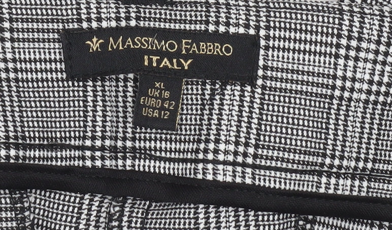 Womens UK Size 16 Massimo Fabbro Slim Fit Business Workwear Formal Grey Trousers
