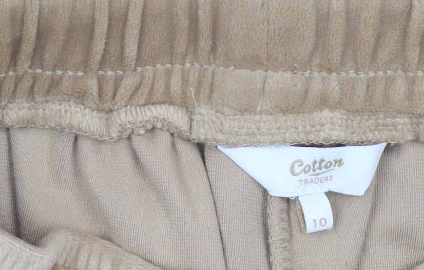 Womens UK Size 10 Cotton Traders Regular Fit Jogger Beige Trousers