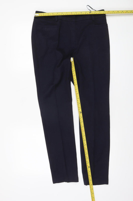 Womens UK Size 10L NEXT Slim Fit Business Workwear Casual Blue Trousers